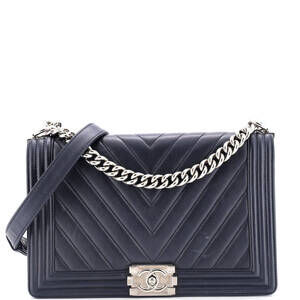 Chanel Boy Flap Bag Chevron Calfskin #183849C24B